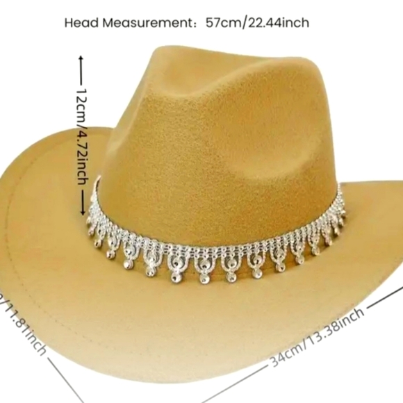 Sparkling Rhinestone Cowboy Hat - Blue - NWT - Picture 2 of 2